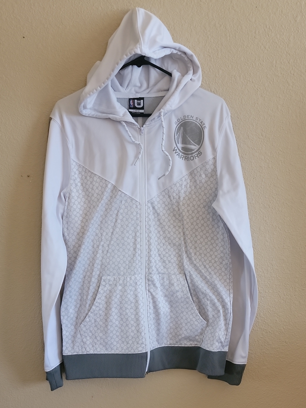 NBA White and Black Team Hoodie with NBA Logo
